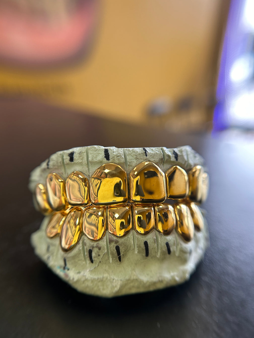 8 top & 8 bottom Italian Alloy Gold Grillz